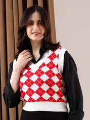 Kotty Women Crop Sweater Vest