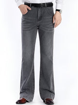 Kotty Men Wide Leg Mid-Rise Light Fade Stretchable Jeans