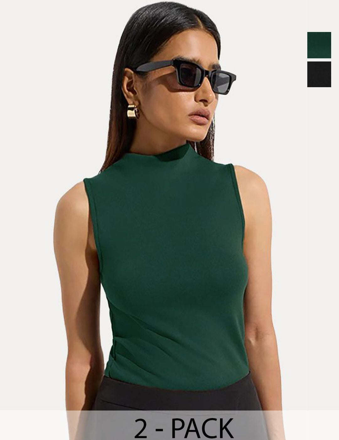 Kotty Women High Neck Sleeveless Top