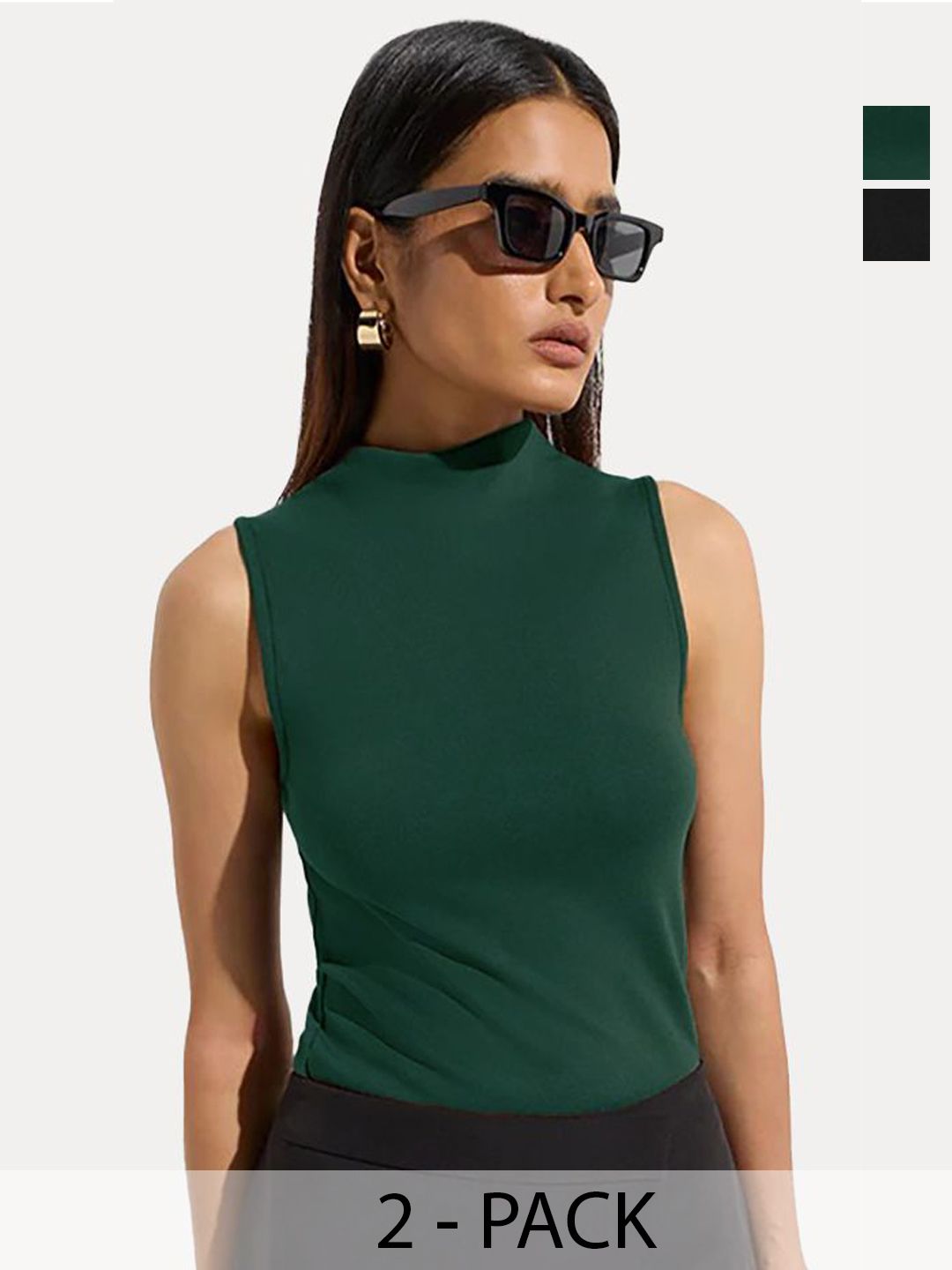 Kotty Women High Neck Sleeveless Top