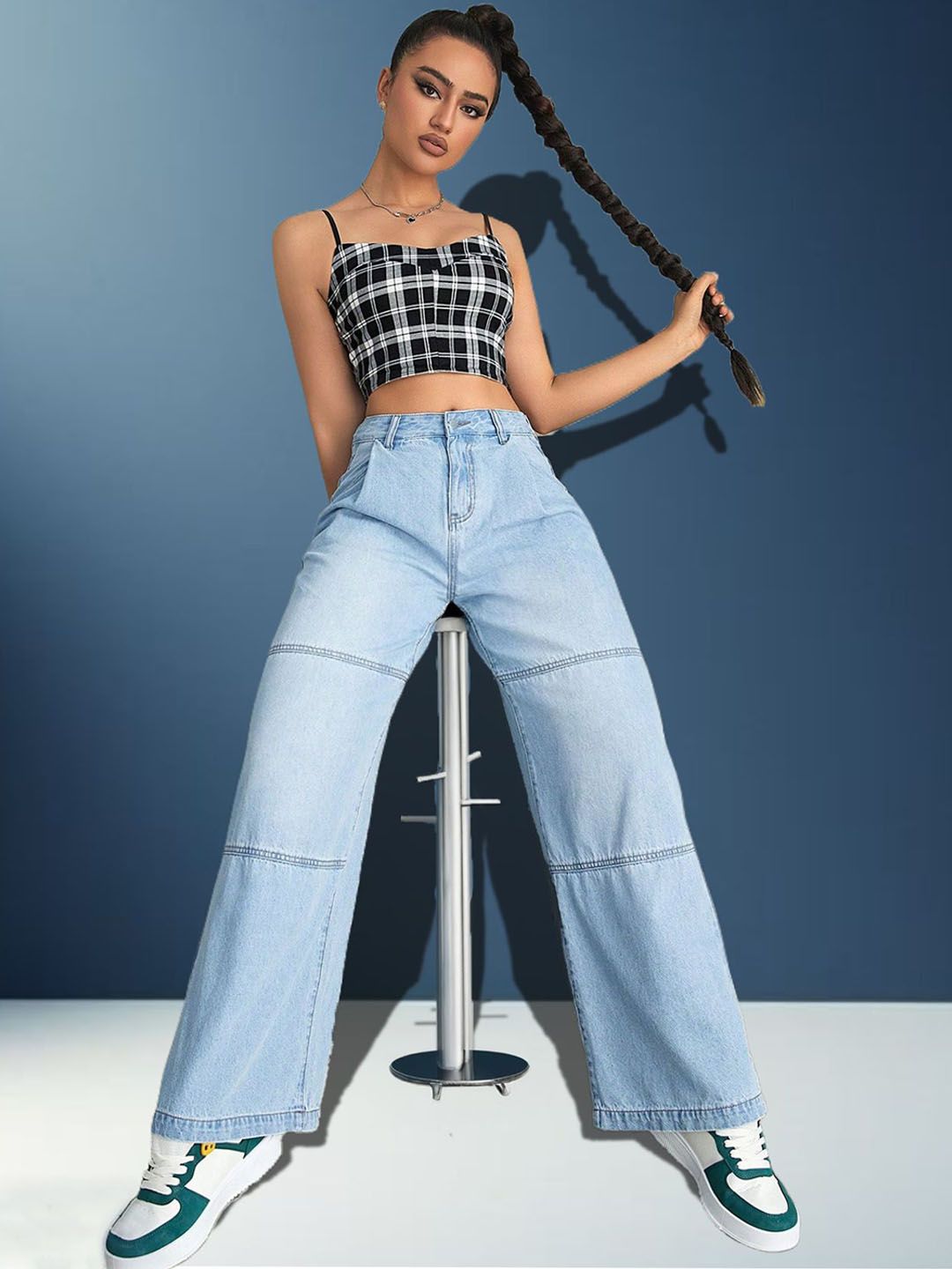 Kotty Women Straight Fit High-Rise Stretchable Jeans