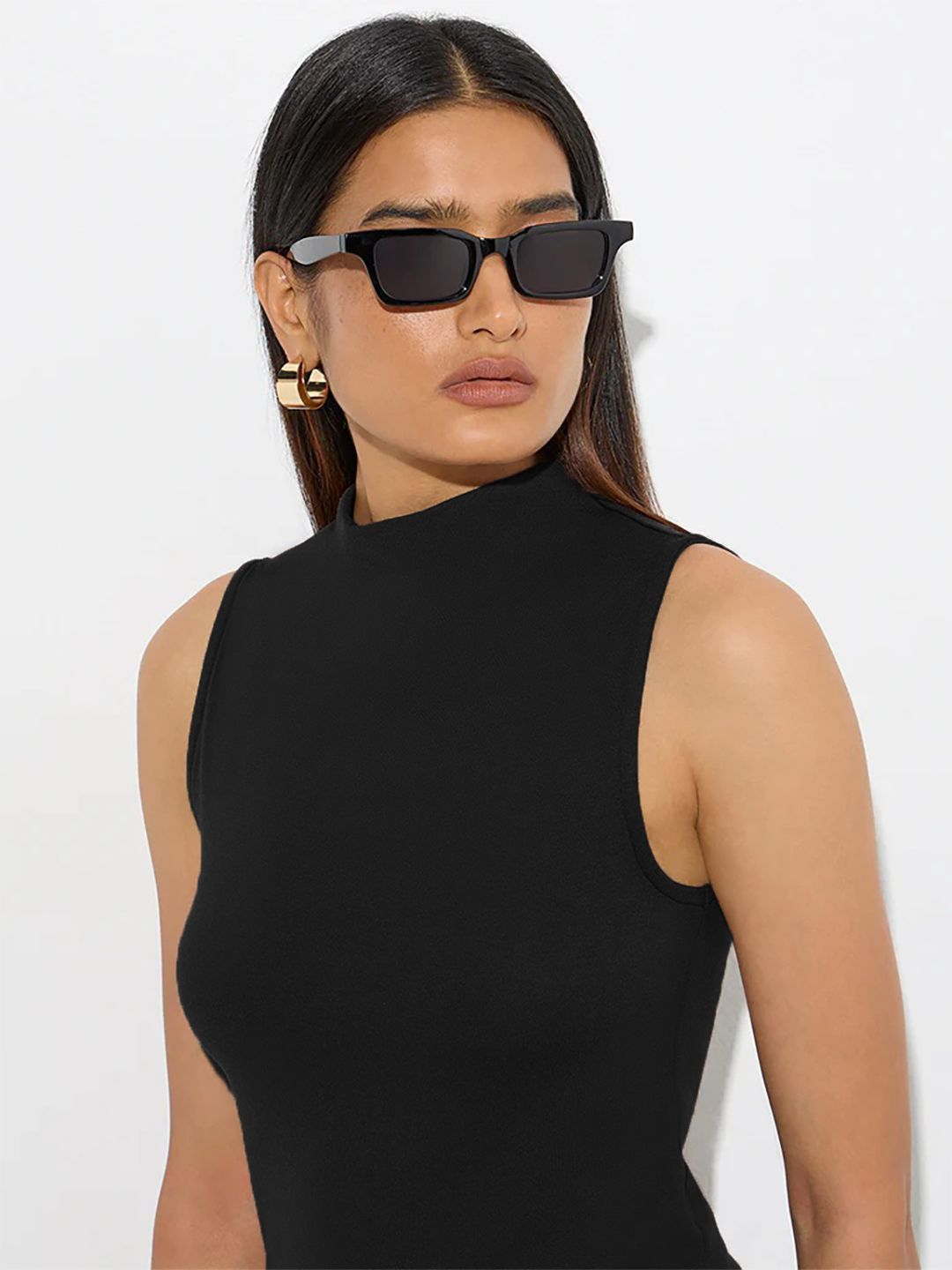 Kotty Pack of 2 Sleeveless High Neck Fitted Top