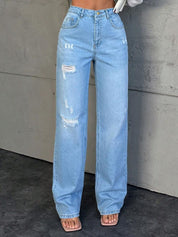 Kotty Women Cotton Straight Fit High-Rise  Jeans