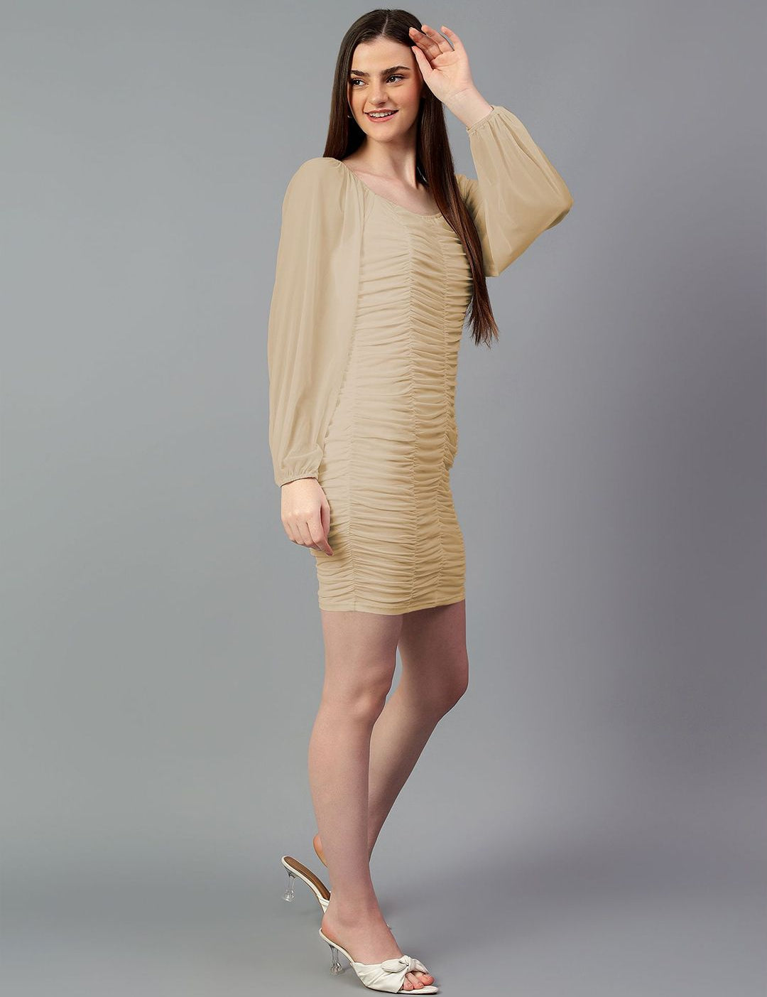 Kotty Bishop Sleeve Bodycon Dress