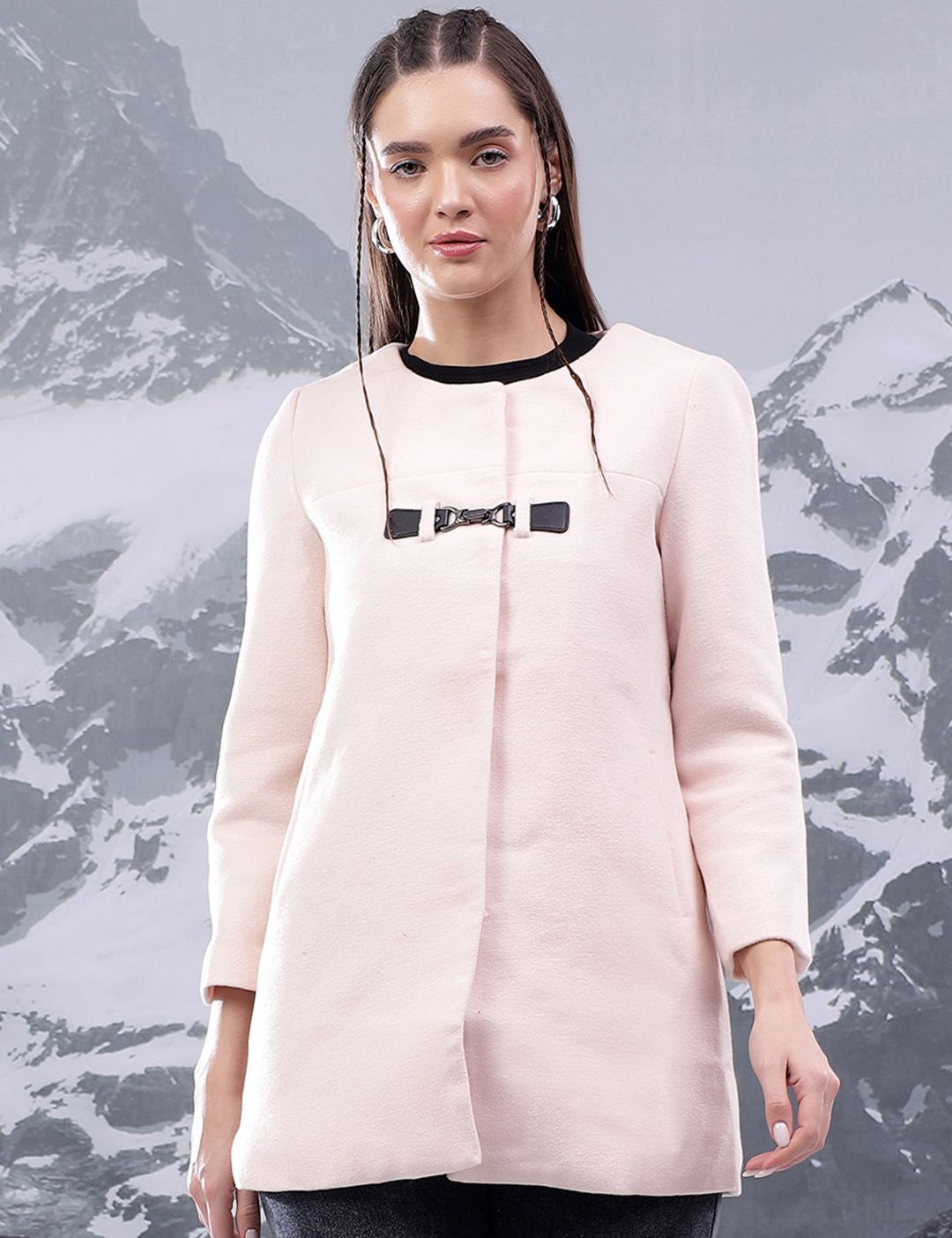 Kotty Women Mandarin Collar Overcoat