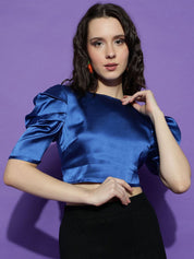 Kotty Women Solid Boat Neck Top