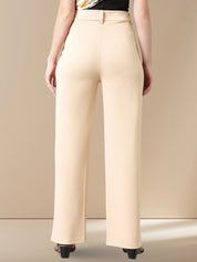 Kotty Women Straight Fit High-Rise Trousers