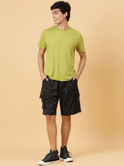 Kotty Men Cotton Low-Rise Cargo Shorts