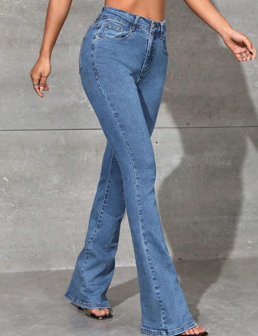 Kotty Women Bootcut High-Rise Stretchable Bootcut Ctton Jeans