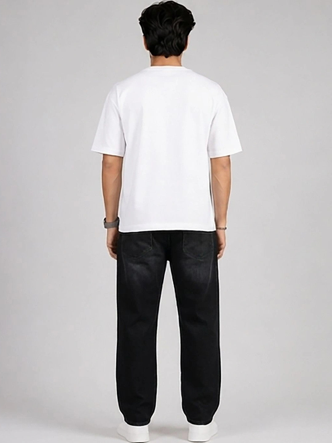 Kotty Men Straight Fit Mid-Rise Stretchable Jeans