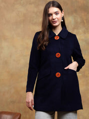 Kotty Women Spread Collar Overcoat