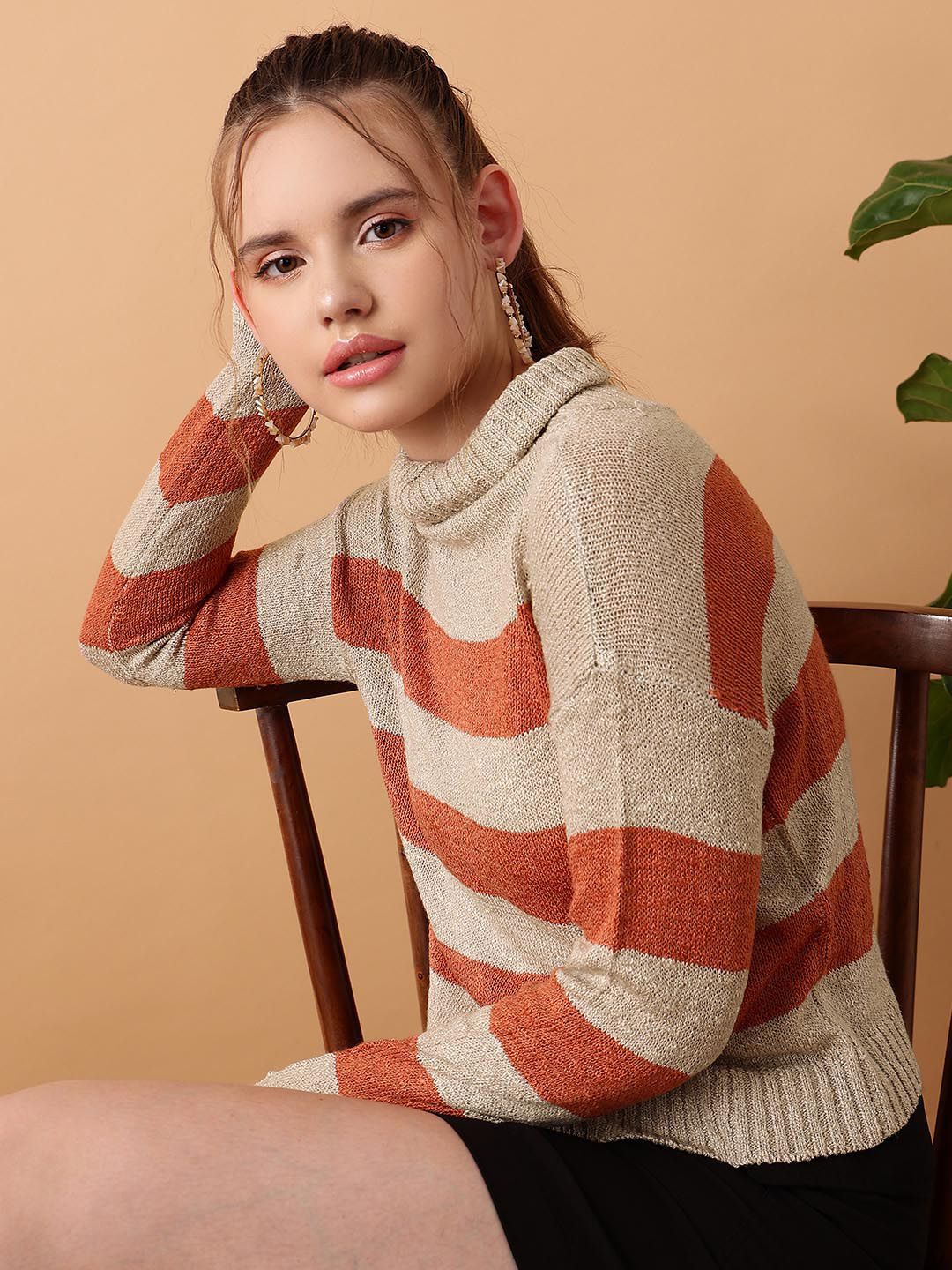 Kotty Women Cotton Striped Pullover