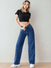 Kotty Women Straight Fit High-Rise Stretchable Jeans