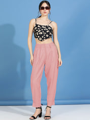 Kotty Women Relaxed Slim Fit High-Rise Easy Wash Trousers