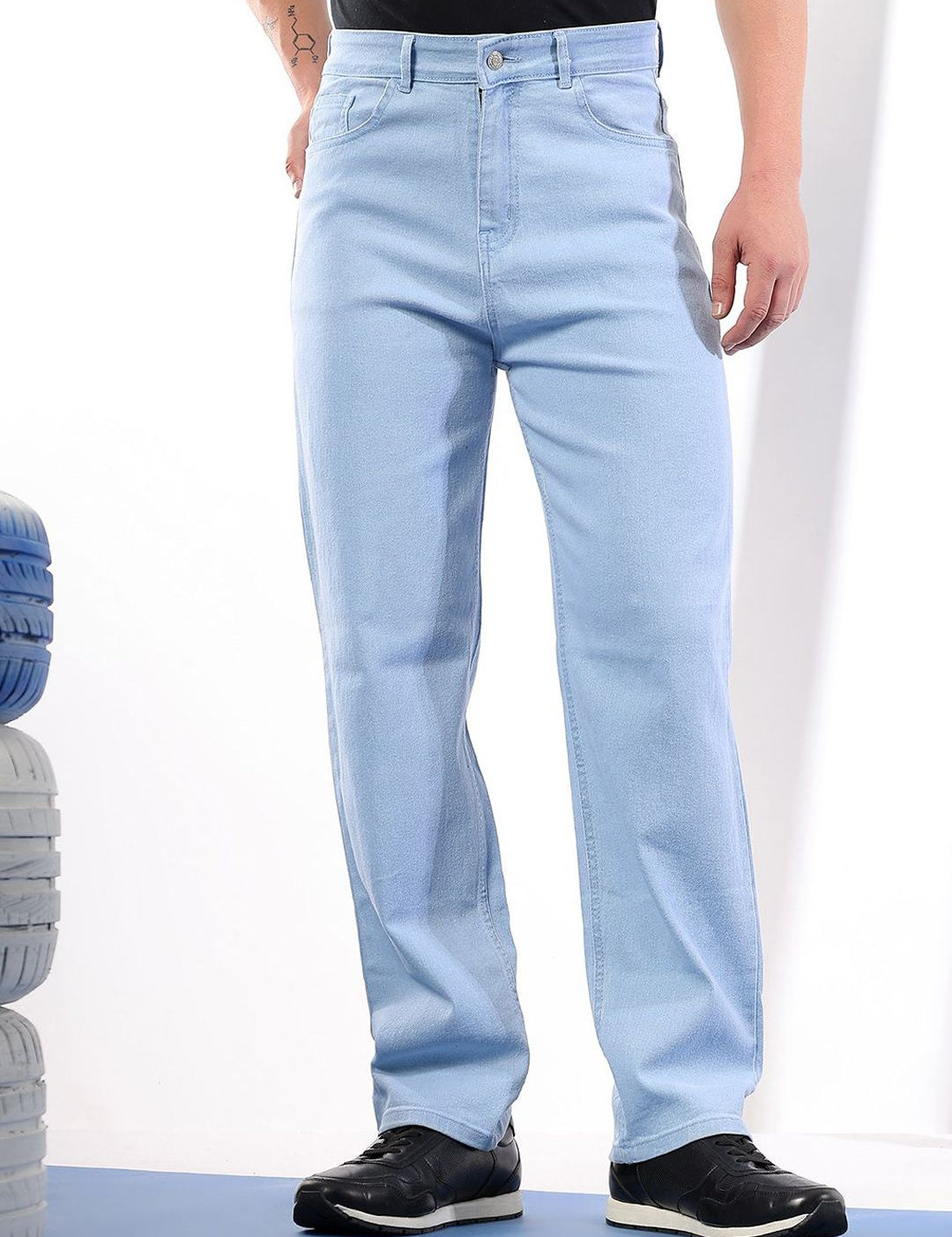 Kotty Men Comfort Regular Fit Mid-Rise Stretchable Jeans