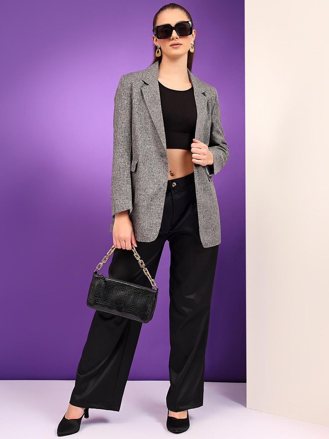 Kotty Notched Lapel Single Breasted Blazer