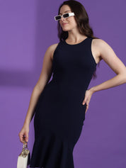 Kotty Women Solid Sheath Midi Dress