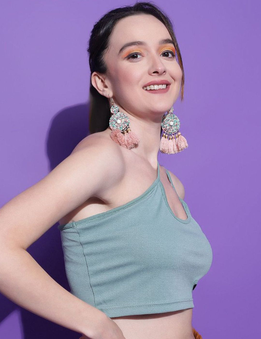 Kotty Women Solid One Shoulder Top