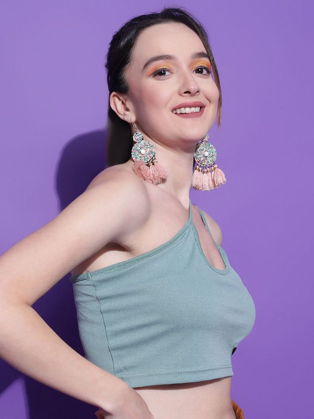 Kotty Women Solid One Shoulder Top