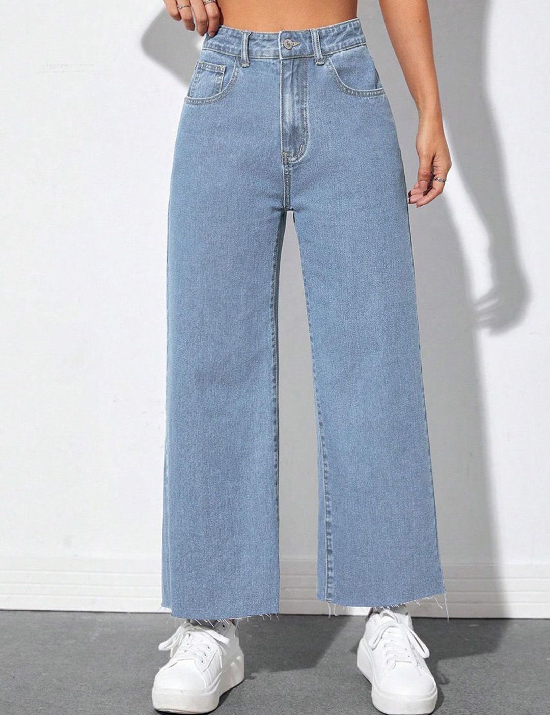 Kotty Women Jean Wide Leg High-Rise Stretchable Jeans