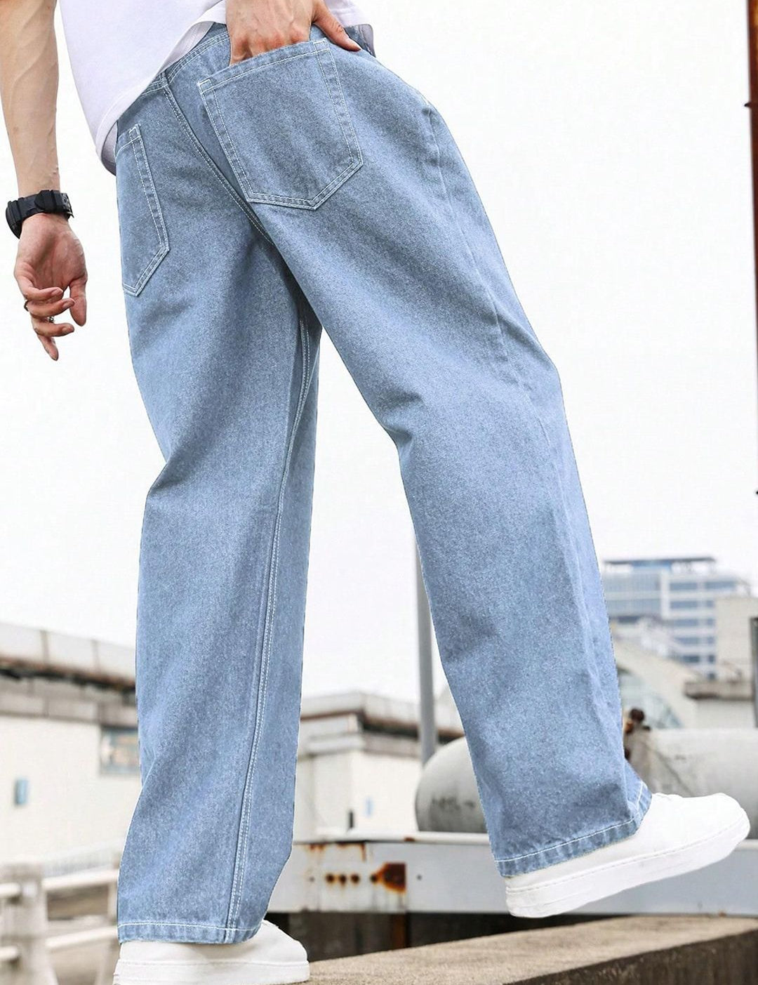 Kotty Men Regular Fit Low-Rise Clean Look Stretchable Jeans