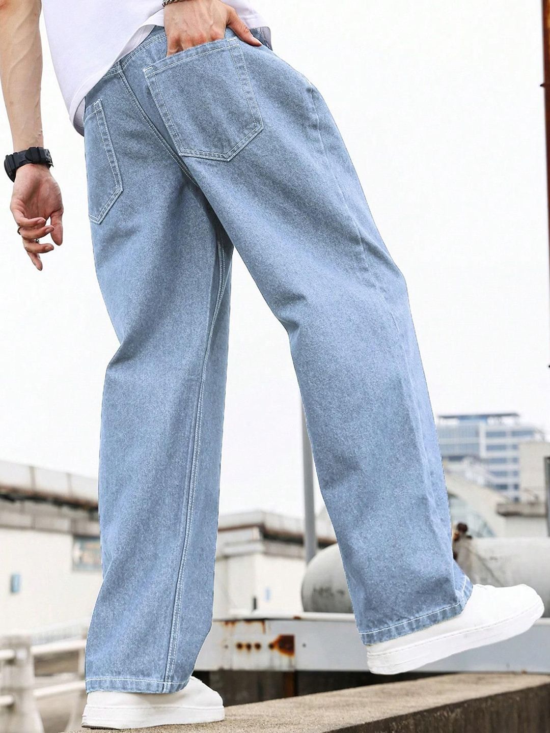 Kotty Men Regular Fit Low-Rise Clean Look Stretchable Jeans