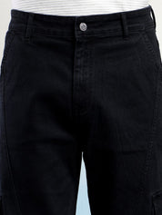 Kotty Men Low-Rise Wrinkle Free Pleated Cargos Trousers