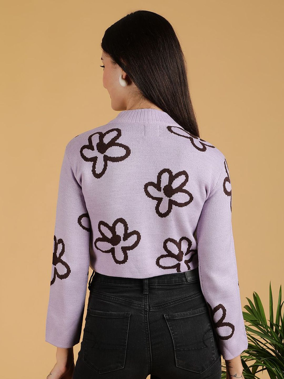 Kotty Women Floral Printed Crop Pullover