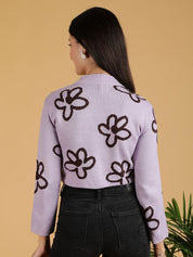 Kotty Women Floral Printed Crop Pullover