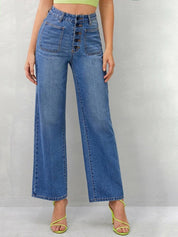 Kotty Girls Wide Leg High-Rise Stretchable Jeans