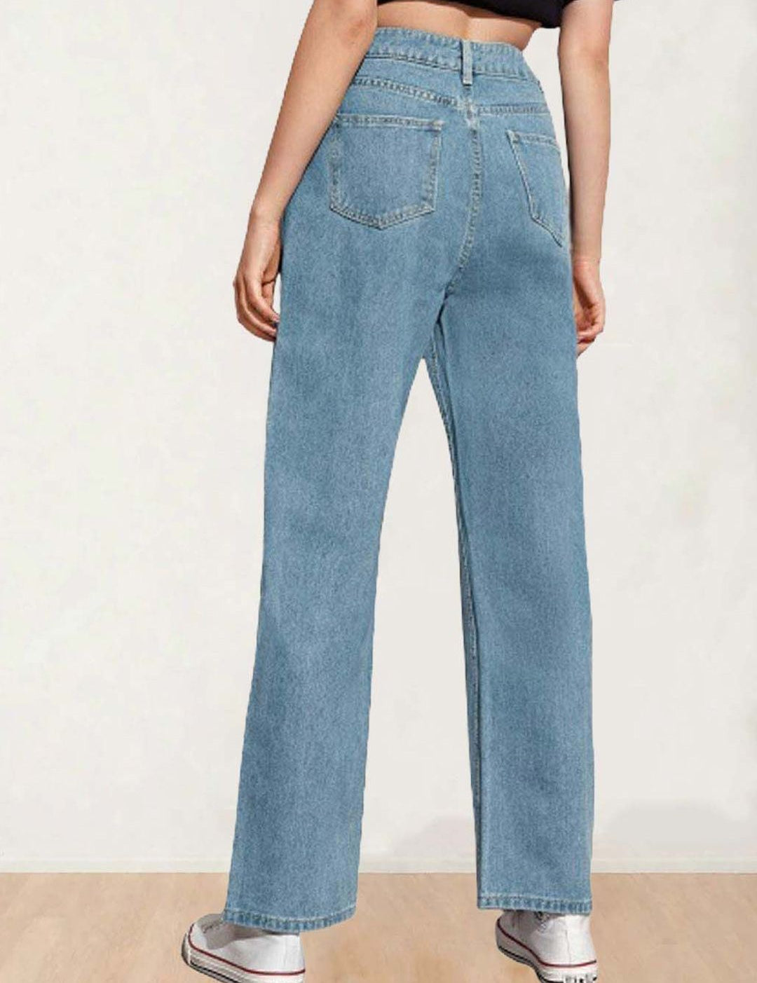 Kotty Women Straight Fit High-Rise Stretchable Jeans