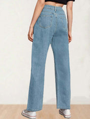 Kotty Women Straight Fit High-Rise Stretchable Jeans