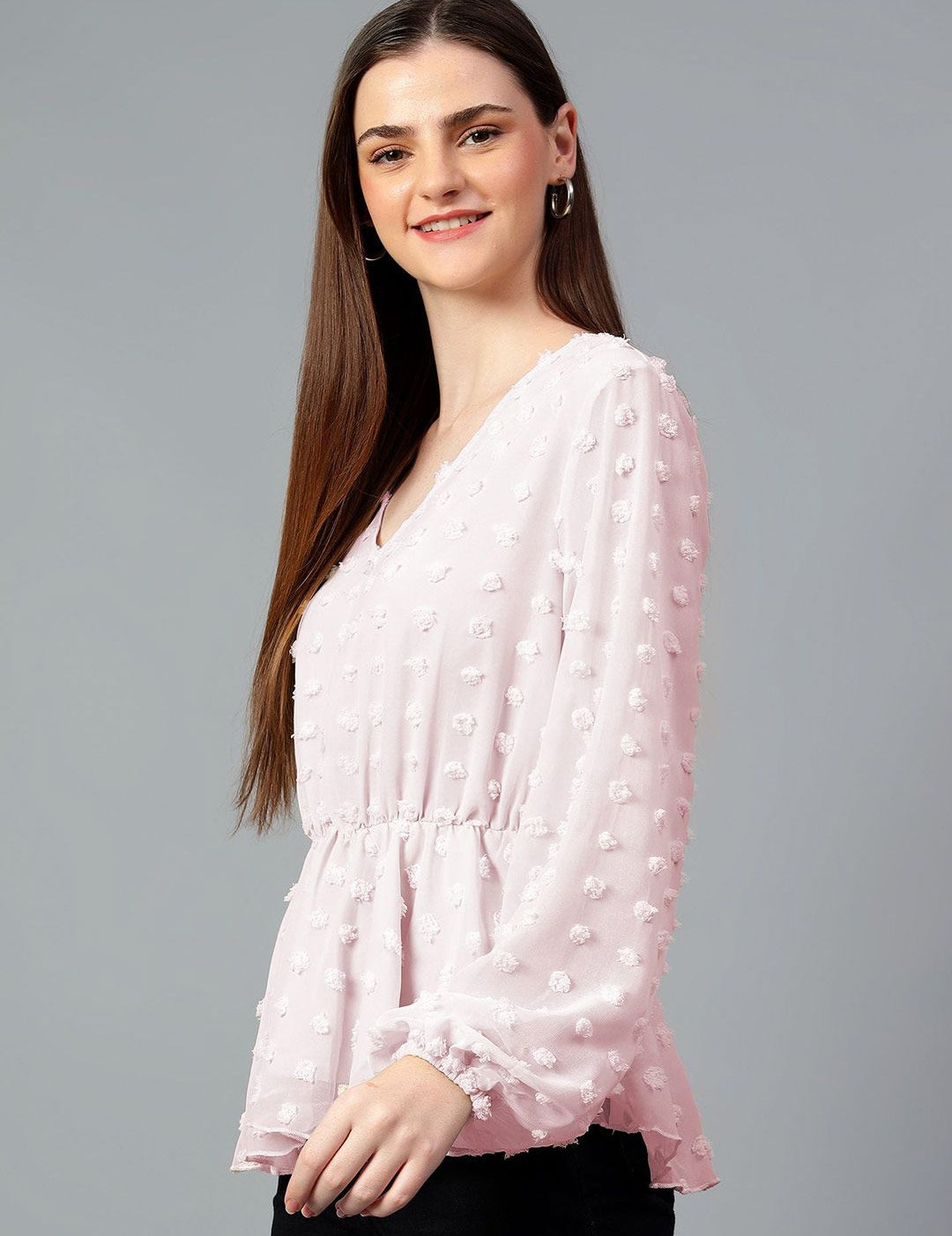 Kotty Women Solid V-Neck Top