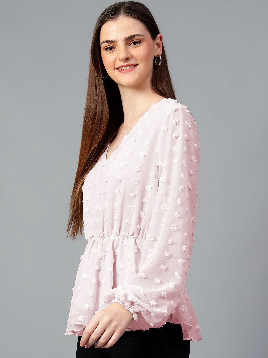 Kotty Women Solid V-Neck Top