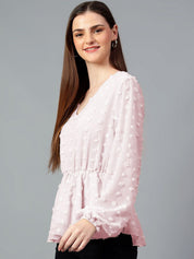 Kotty Women Solid V-Neck Top