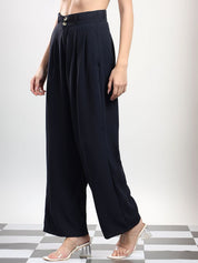 Kotty Women High-Rise Easy Wash Pleated Trousers