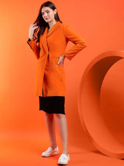 Kotty Solid Shawl Collar Longline Overcoat