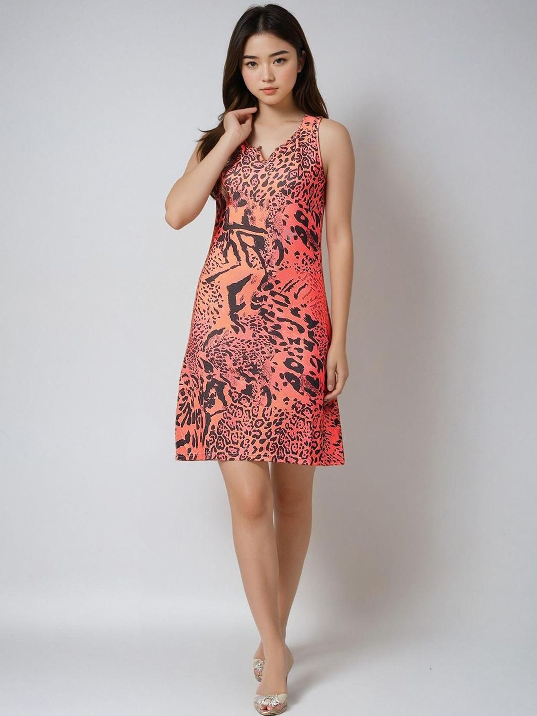 Kotty Women Animal Printed Sheath Dress