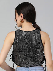 Kotty Embellished Print Crop Top