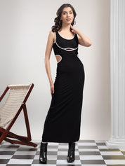 Kotty Sheath Midi Dress With Cut-Out Details