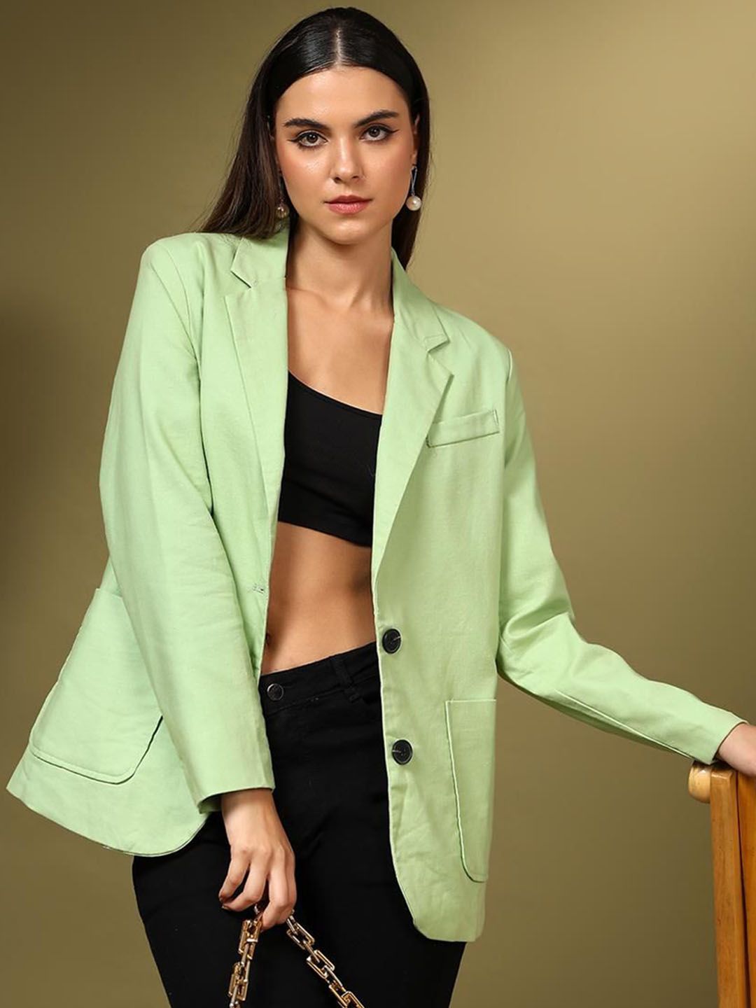 Kotty Notched Lapel Single Breasted Blazer