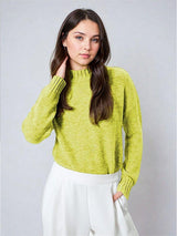 Kotty Women Mock Collar Long Sleeves Pullover Sweater