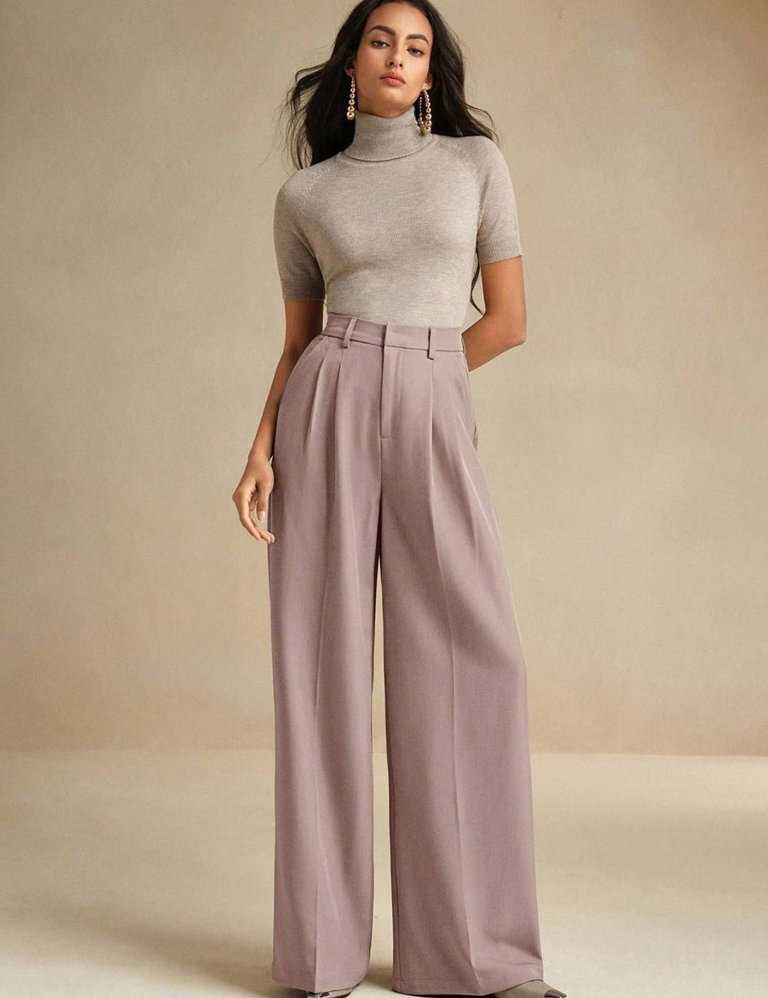 Kotty Women Relaxed Fit High-Rise Formal Trousers