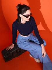 Kotty Women Solid High Neck Top