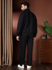 Kotty High Neck Acrylic Sweatshirt With Joggers