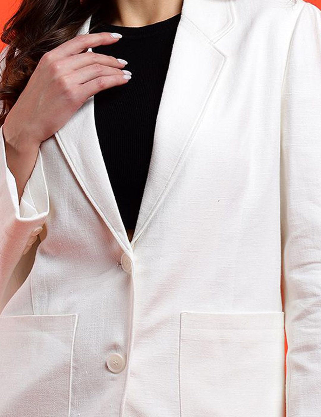 Kotty Notched Lapel Collar Long Sleeves Overcoat