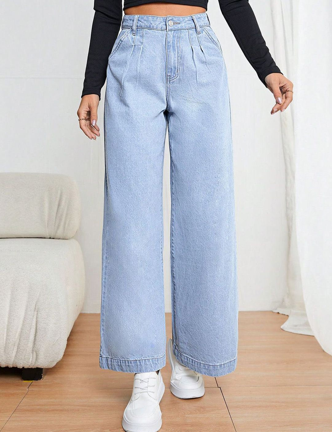 Kotty Women Jean Flared High-Rise Stretchable Jeans