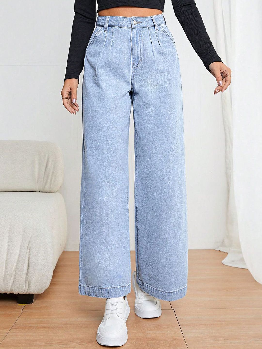 Kotty Women Jean Flared High-Rise Stretchable Jeans