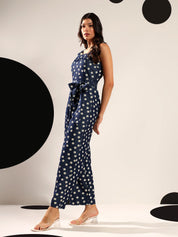 Kotty Women Floral Printed Shoulder Straps Cotton Basic Jumpsuit