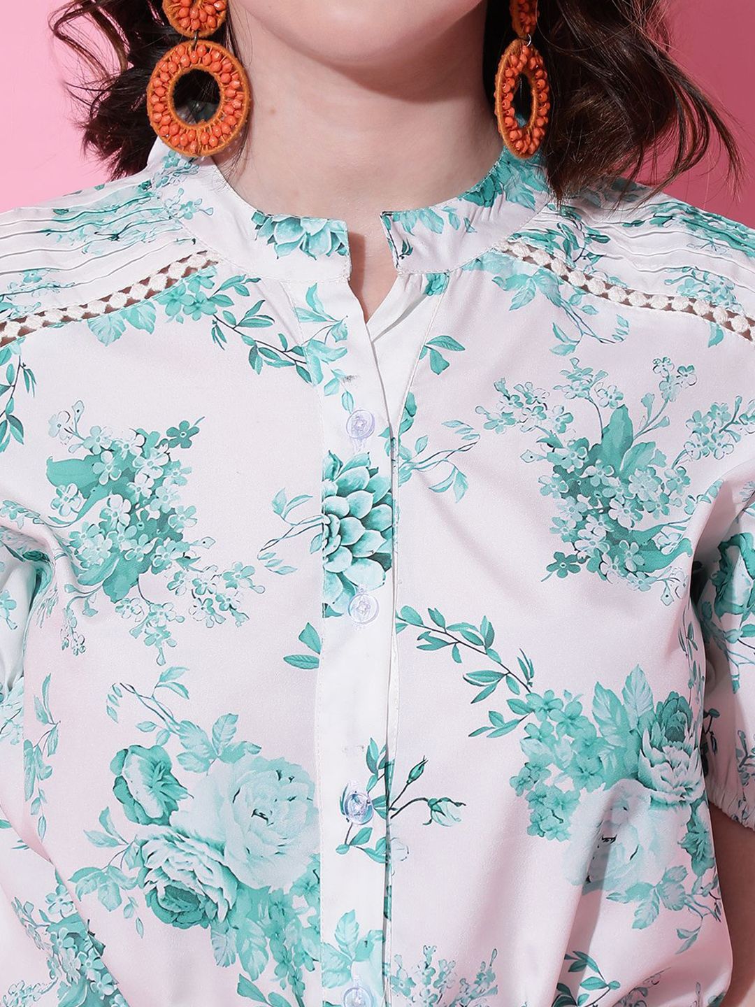 Kotty Women Floral Printed Puff Sleeve Fit & Flare  Dress